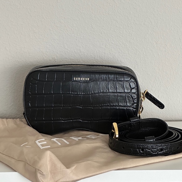 Senreve Coda Belt Bag | Black Croc Emboss - Picture 1 of 10